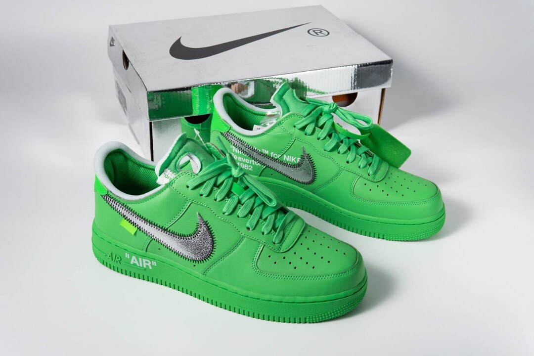 Green Spark Light Green Air Forces Nike Air Force Low Off-White